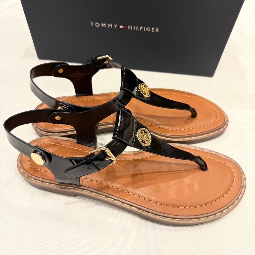 TOMMY HILFIGER BENNIA  WOMEN'S SANDALS COLOR BLACK